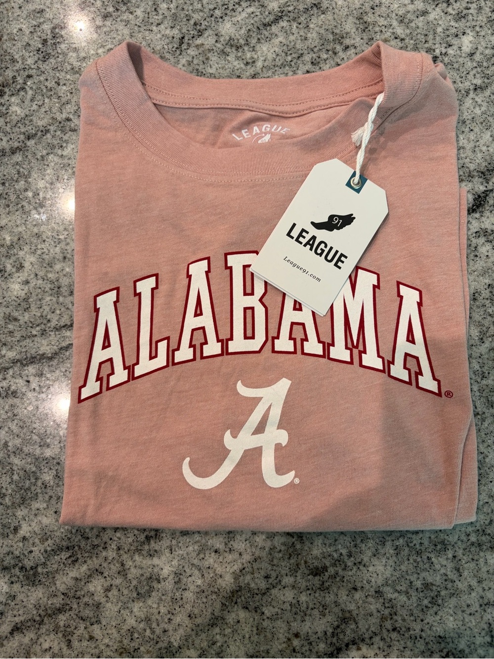 NWT- League,Alabama Graphic Cropped Tee with White Script